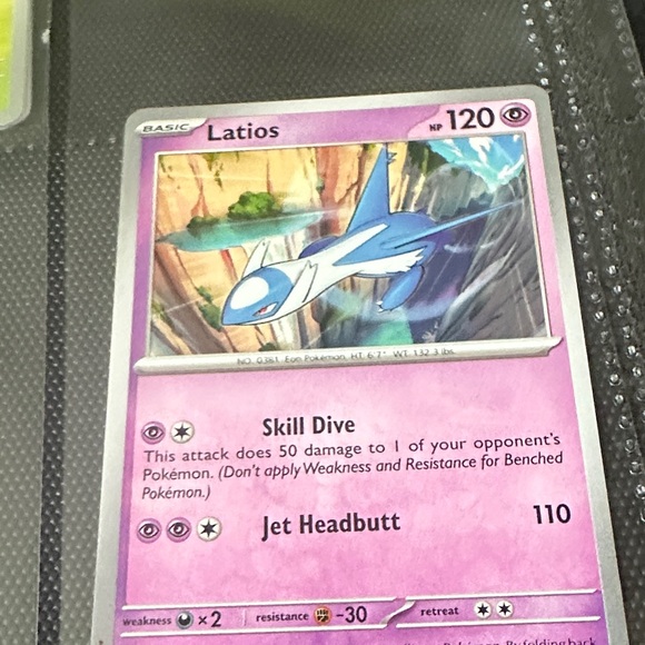 Pokemon Latios Card - Pink and Blue